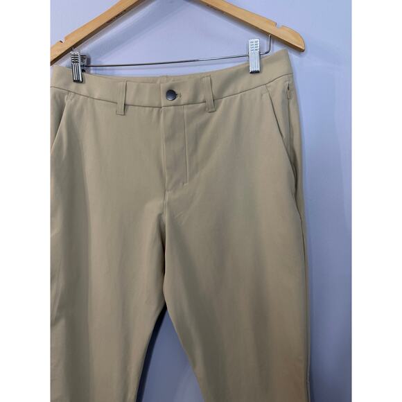 Lululemon ABC Pants Mens Slim Fit Warpstreme Stretch Beige Khaki Sz 32 - Picture 7 of 13